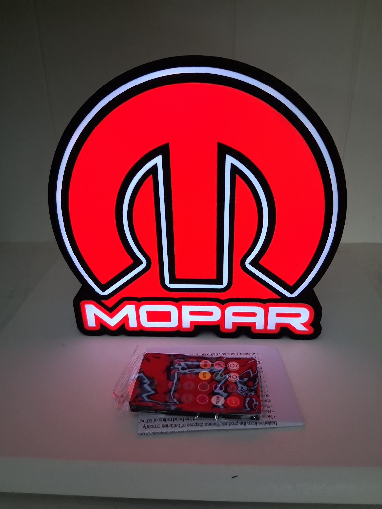 MOPAR Red On Red LED light box – custom 3D printed – Lit Layer Creations